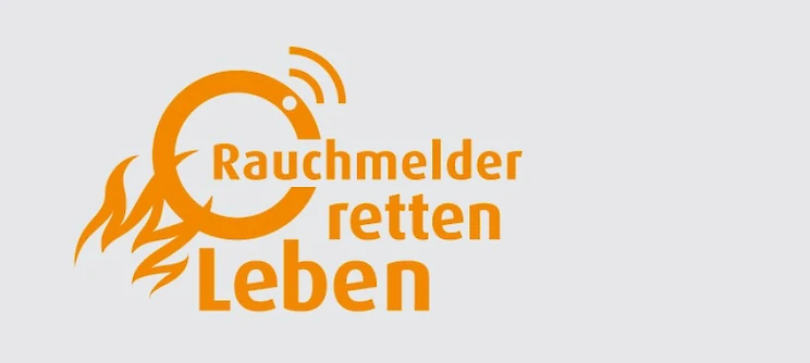 Das Logo der Kampagne: Rauchmelder retten Leben.